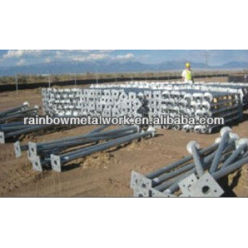 Helical anchor for solar panel foundations